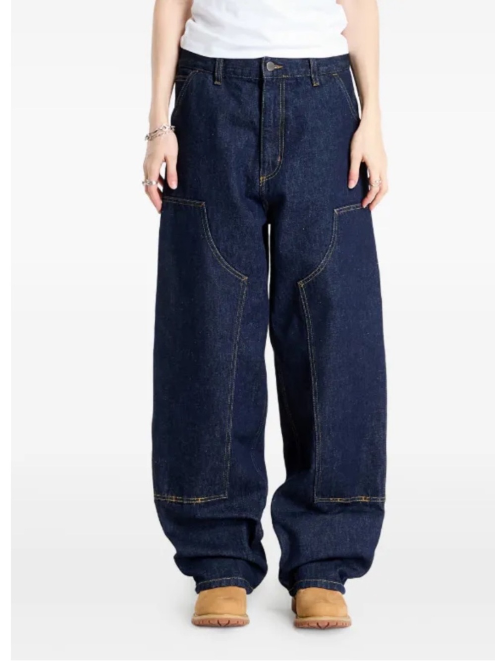 Carhartt WIP Brandon Jeans Women’s Small Medium Blue Baggy Wide Leg Denim